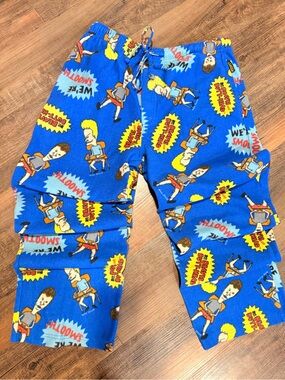 Blue Cartoon Graphic Lounge Pants
